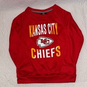 NFL Kansas City Chiefs Performance Fleece Crew Neck Long Sleeve Sweatshirt